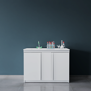 Стол-мойка ЛК-1200 СМС-Д (корпус – полипропилен, столешница –  полипропилен)